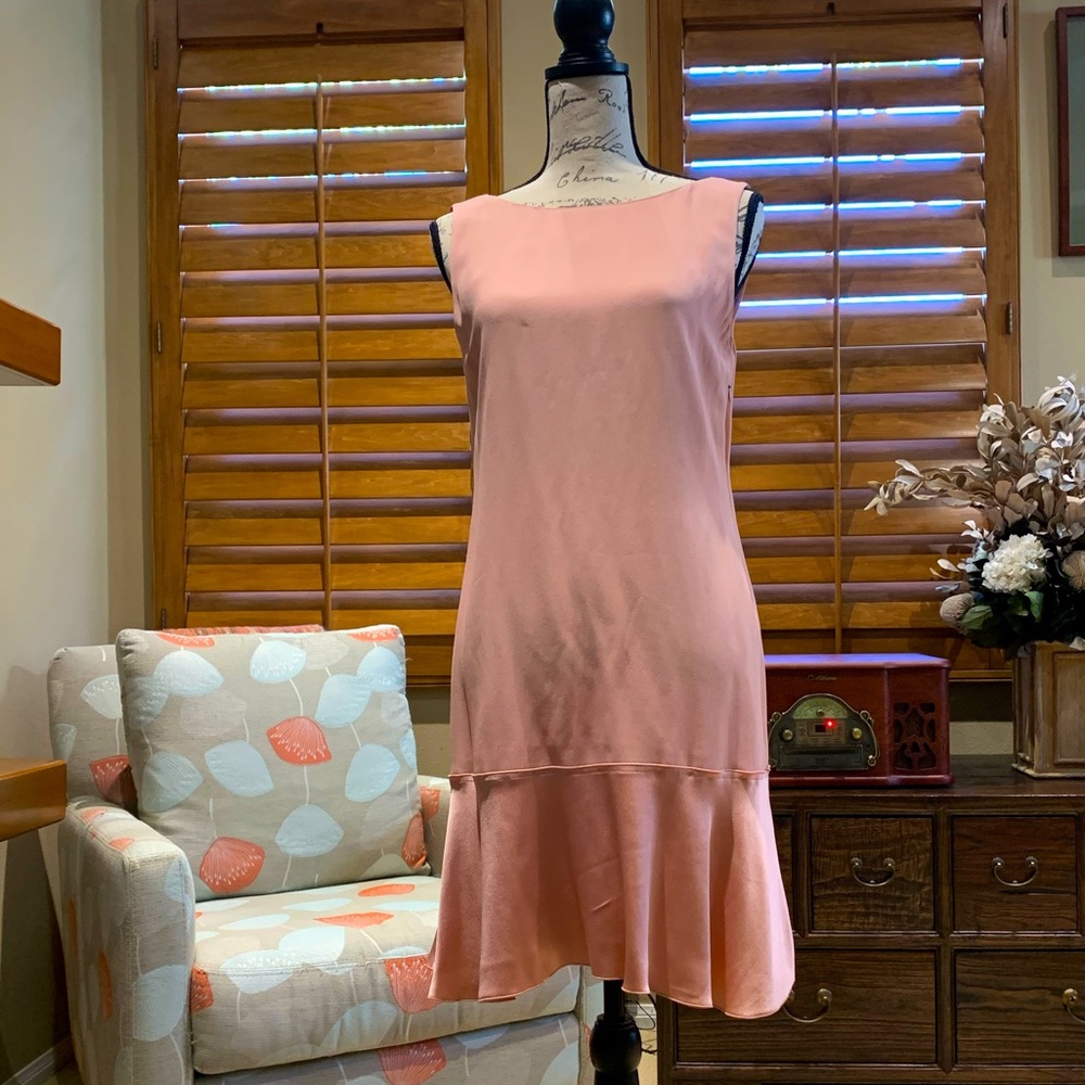 Theory pink silk dress